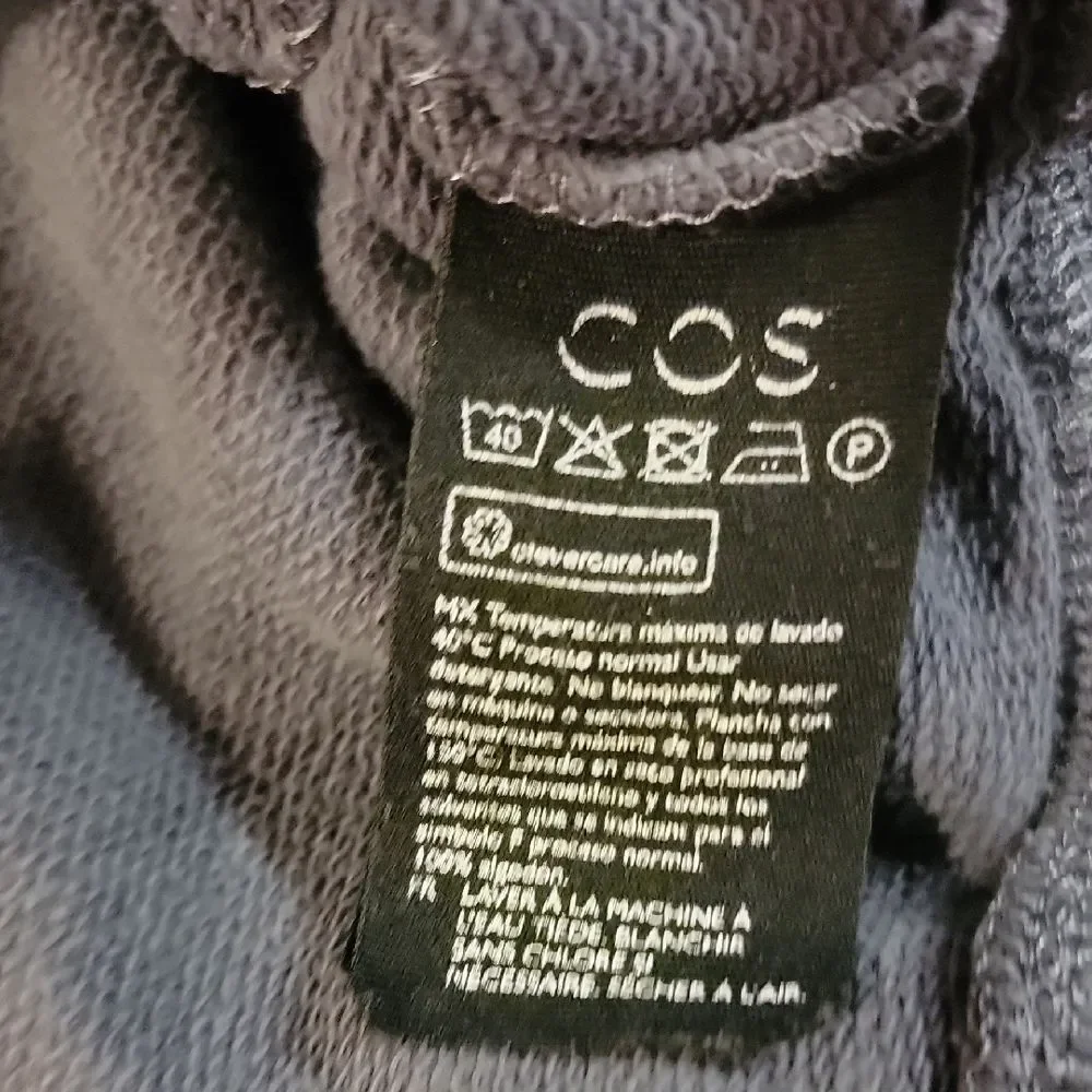 COS in Slate Crewneck Sweater Blue Size US L Quiet Luxury